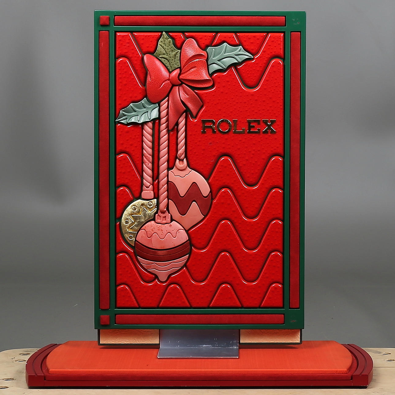 ROLEX, displayskylt inför julen, 2 delar.