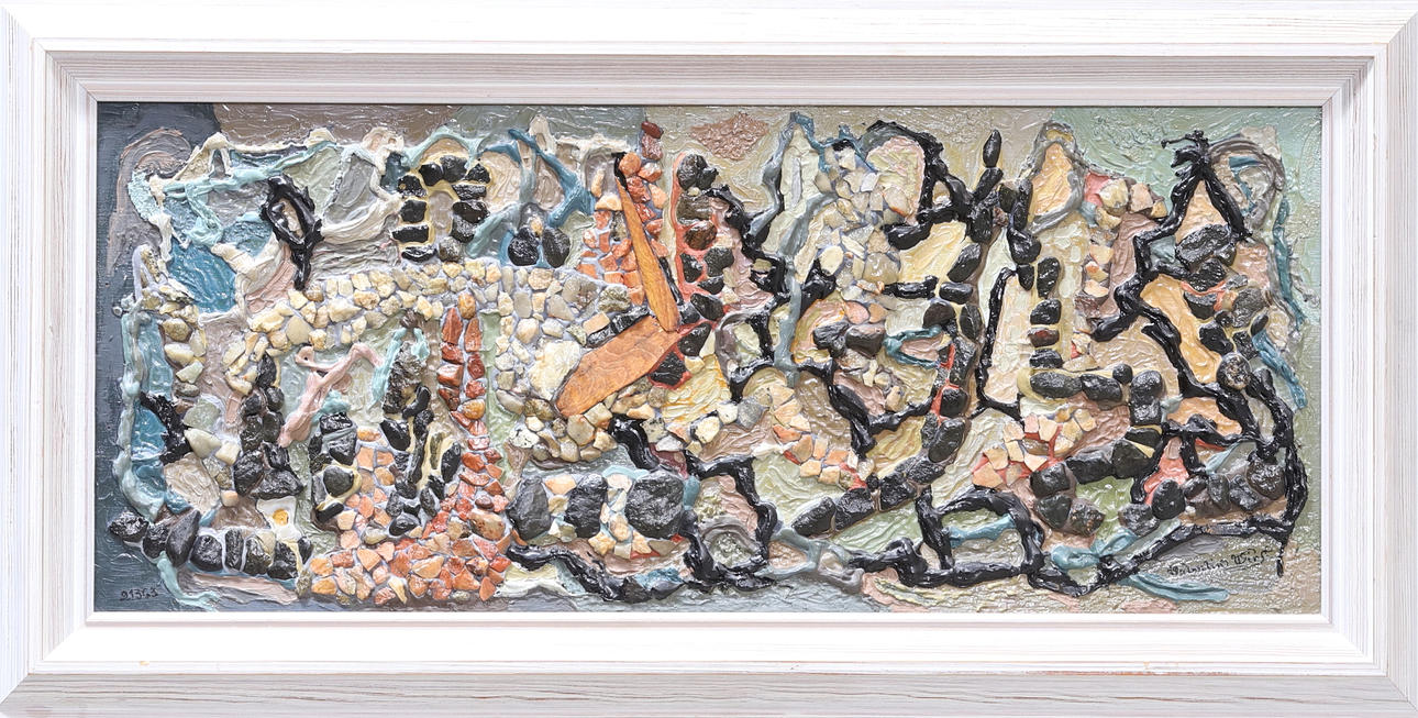 VALENTIN WIRF. Assemblage on panel, signed and dated 1963.