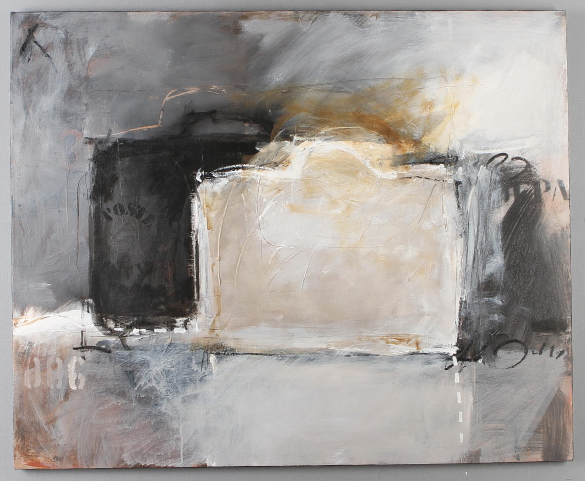 DAN NYGÅRDS. Komposition, olja på duk, signerad.