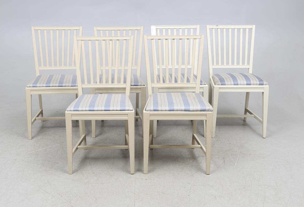 STOLAR, 6 st, så kallade Leksandsstolar, 1900-talets andra hälft.