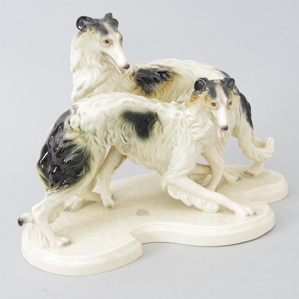 FIGURIN, porslin, hundar, Tyskland.