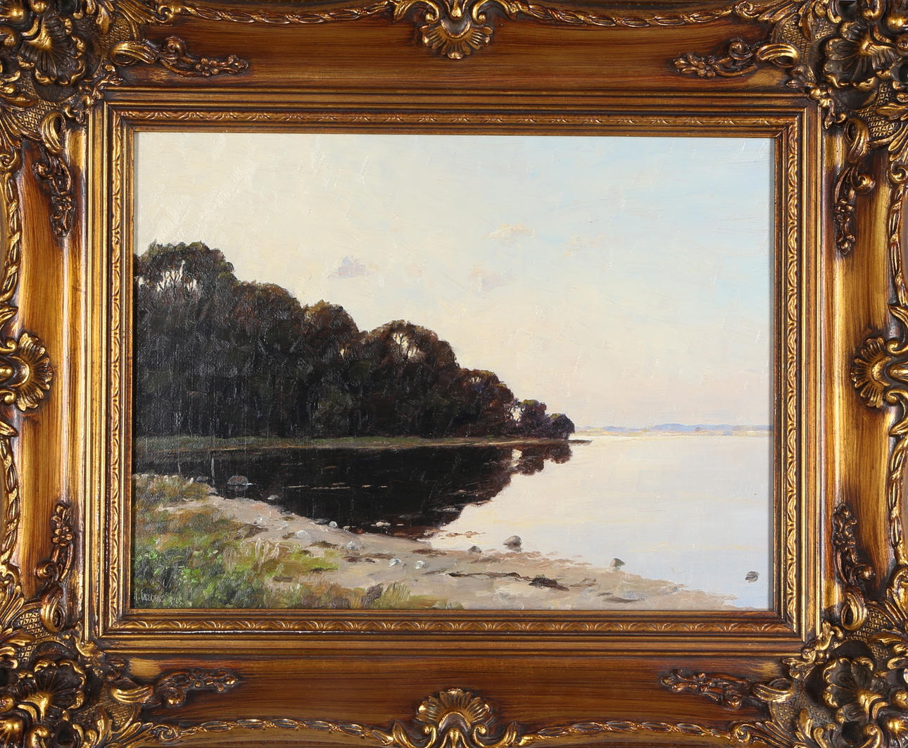 ALFRED GREGERS-RASMUSSEN. Sommarlandskap, olja på duk, signerad A Gregers Ras.