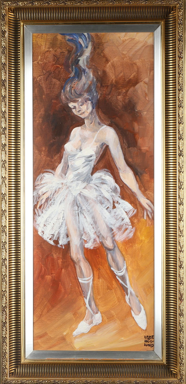 EBBE HÖGLUND. "Prima Ballerina", olja på duk, signerad samt Ebbe Höglund.