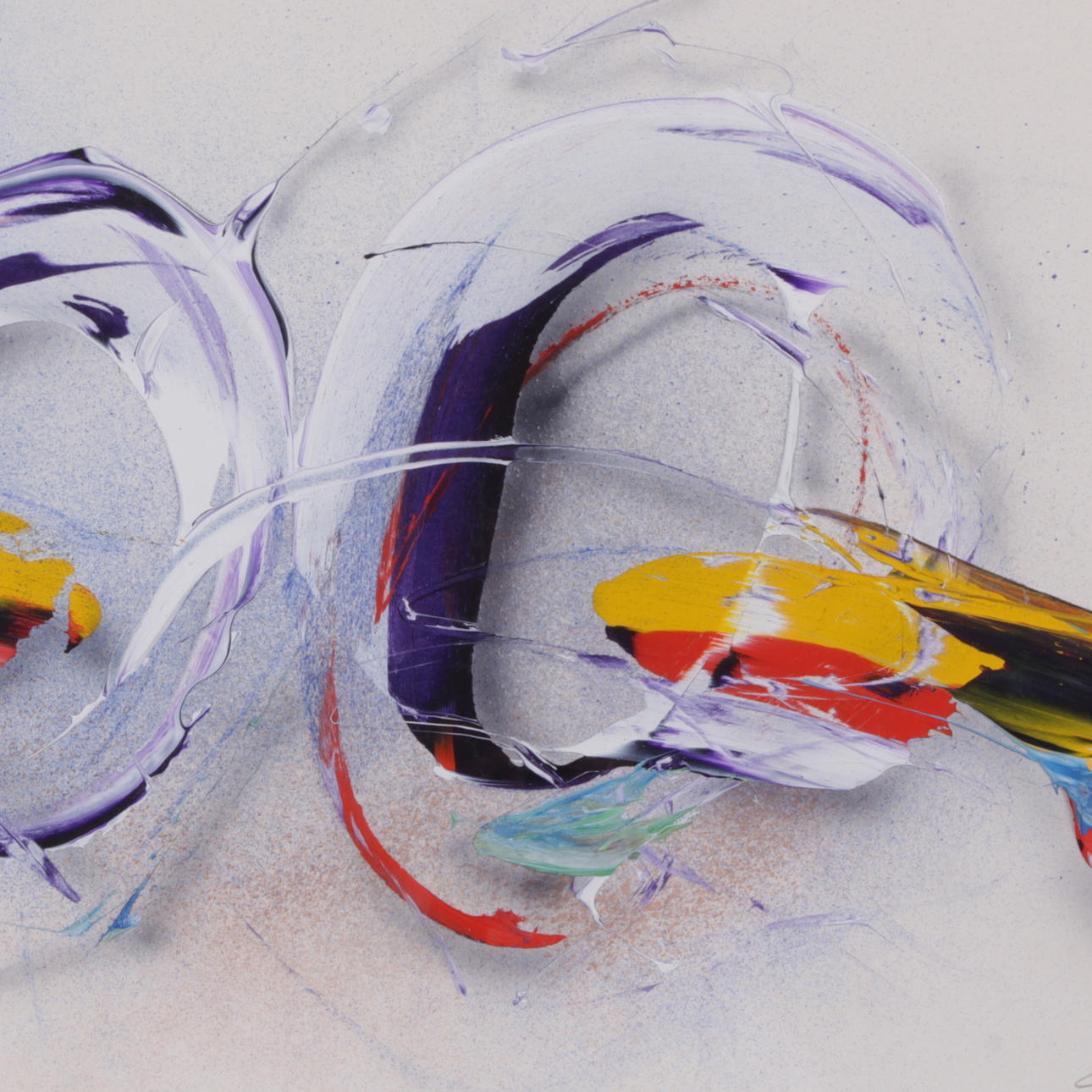 SVEN INGE DE MONER. Akryl på papper, "Brillorna", signerad samt daterad -93.