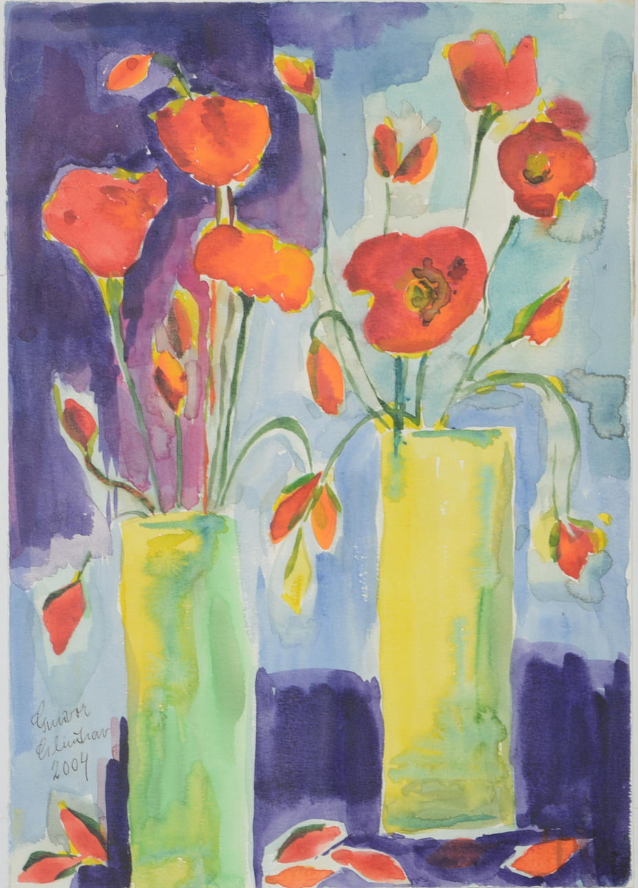 GUNVOR GLIMHAV. Akvarell, signerad.