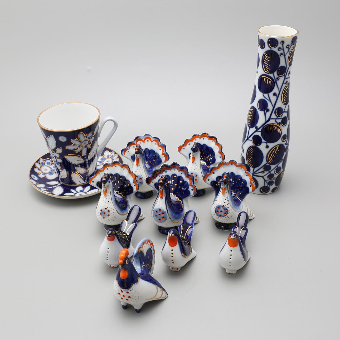 PORSLIN, 12 delar, Lomonosov, Ryssland.