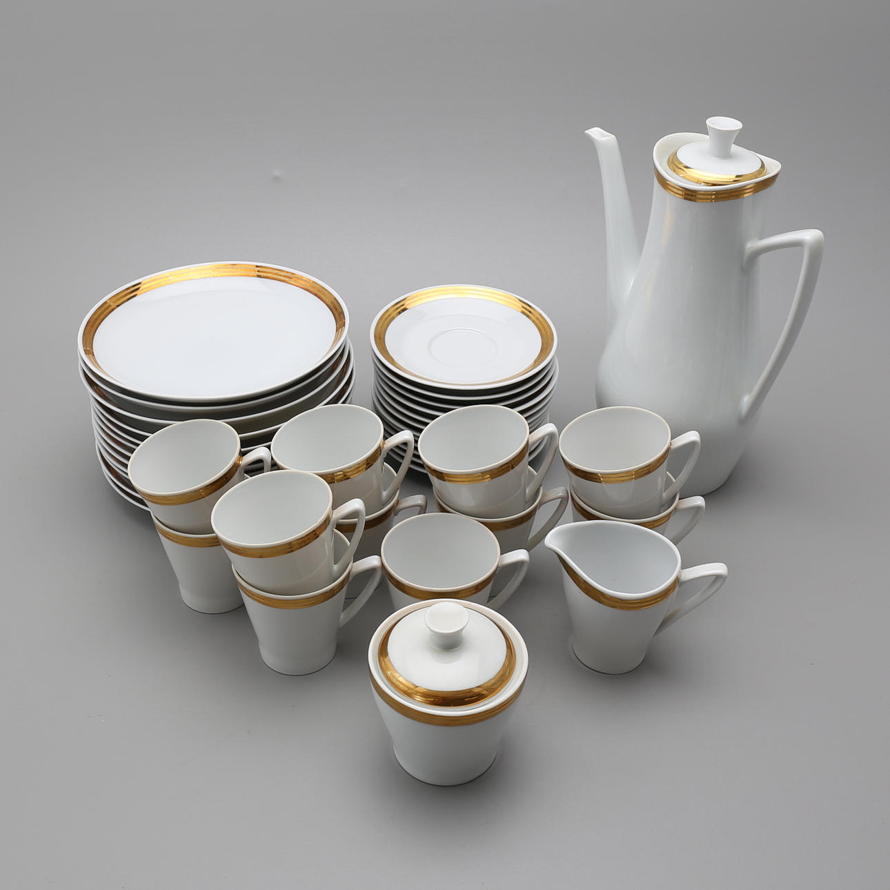 KAFFESERVIS, 38 delar, porslin, Upsala-Ekeby, Karlskrona.