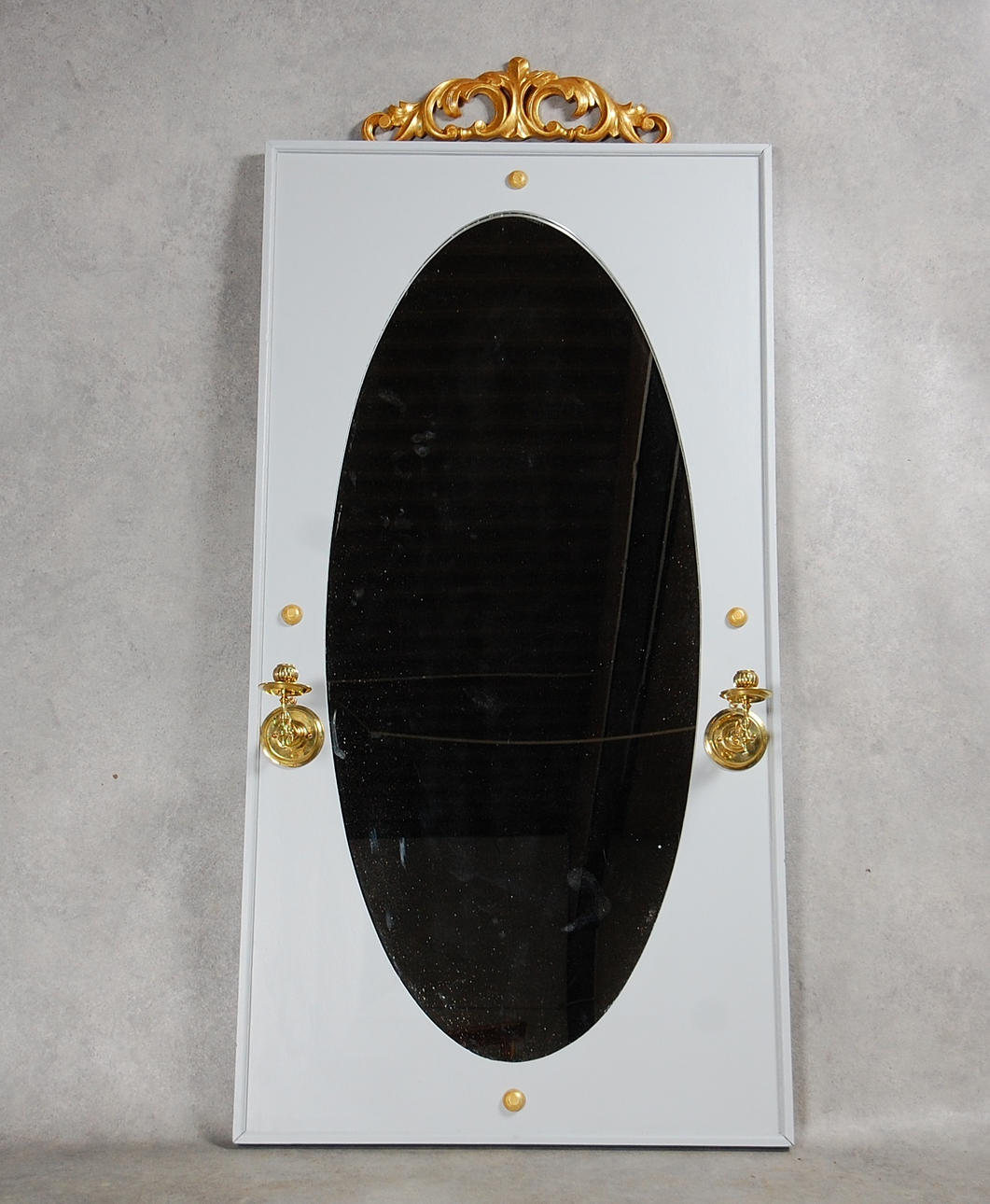 SPEGEL med ljuslampetter, 1900-tal.