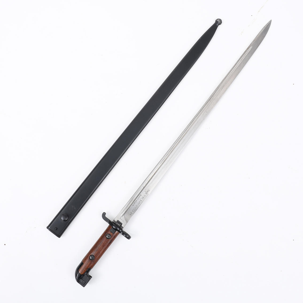 BAJONETT, m/1915, marked E.A.B., Sweden, text blade.