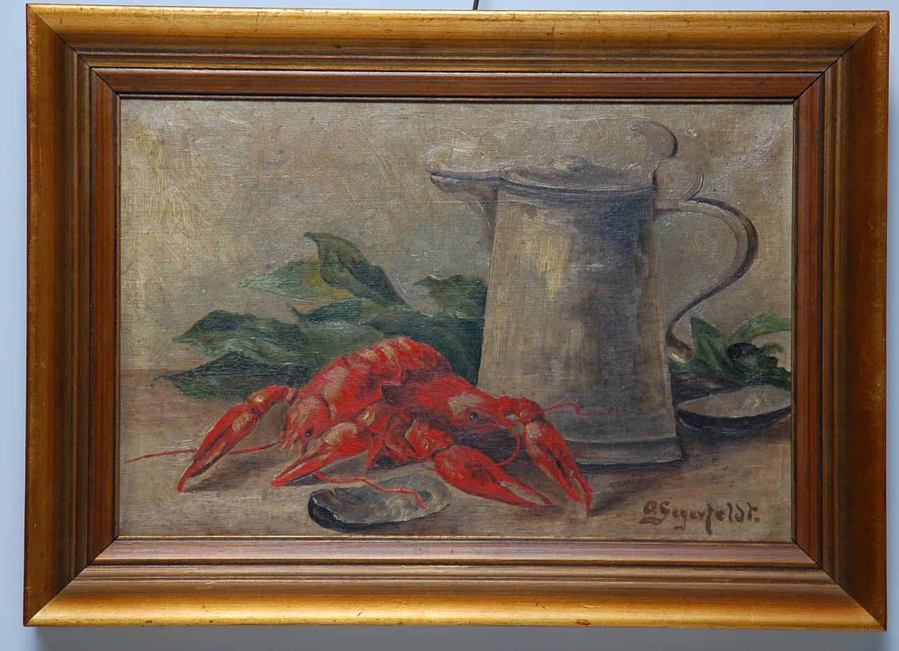 OIDENTIFIERAD KONSTNÄR. olja på duk, stilleben, signerad, O.Gegerfeldt.