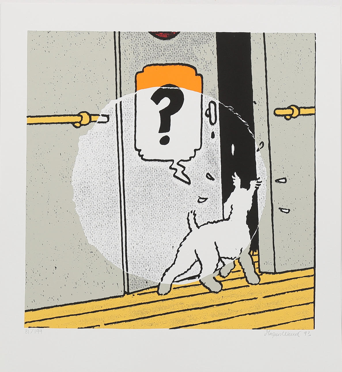 MAGNUS WEINSJÖ. Milou, färgserigrafi nr 81/199, signerad och daterad -93.