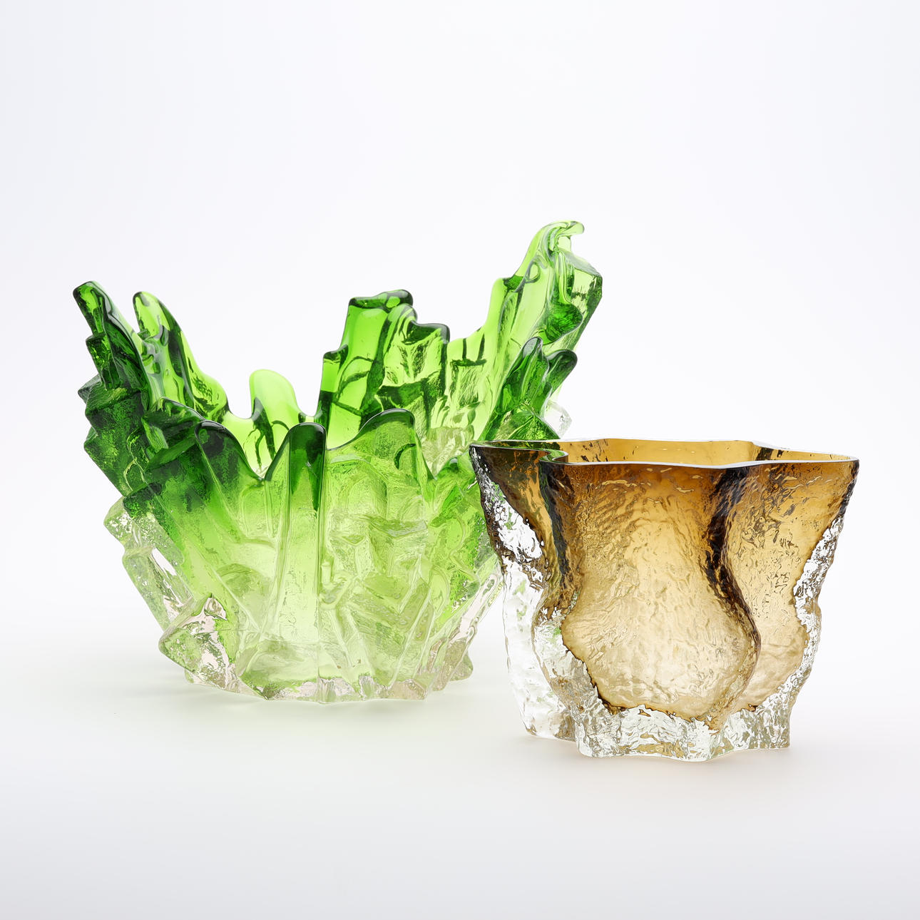 SCHALE und VASE, Glas Finnland.
