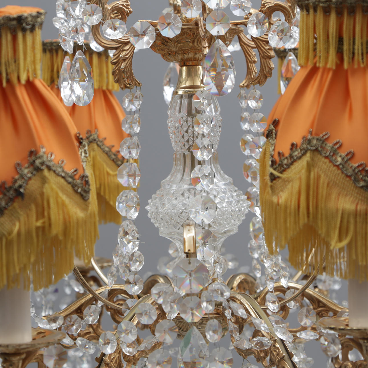TAKLAMPA, glas/metall, 1900-tal. Belysning & Lampor - Taklampor - Auctionet