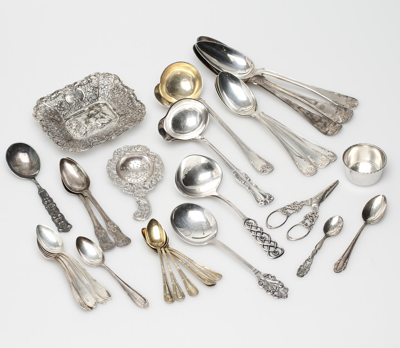 SILVER, bland annat "Ringebu" David Andersen. 1800/1900-tal.