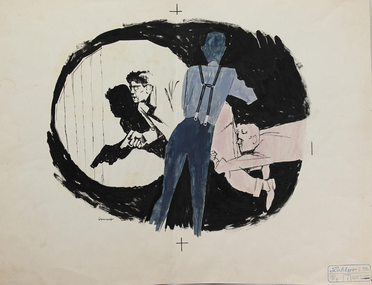 LENNART RANGHUSEN. Boven är tagen. Akvarell. Signerad Lennart.