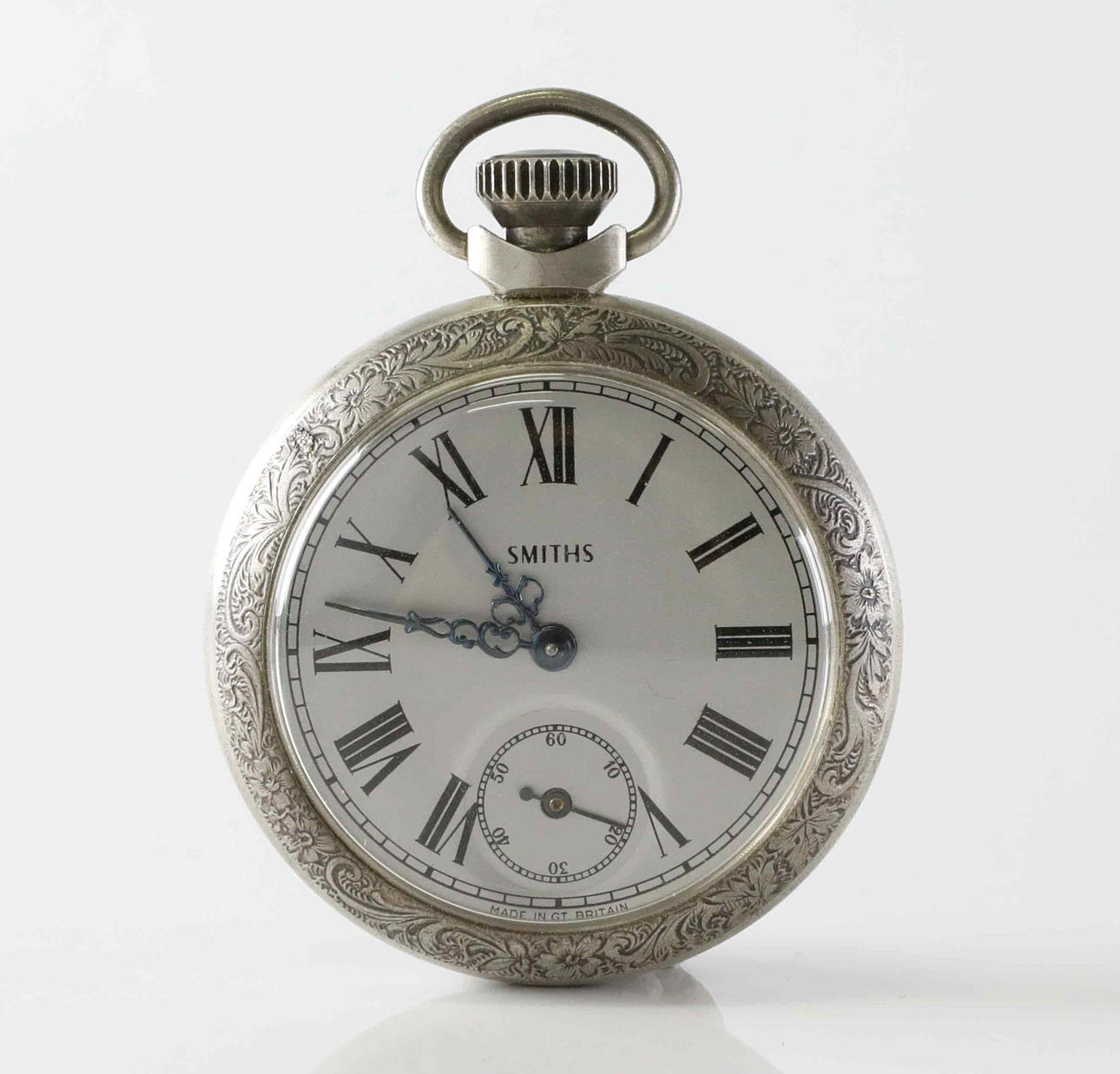 POCKET WATCH, Smiths, Base Metal, Hunting motif.