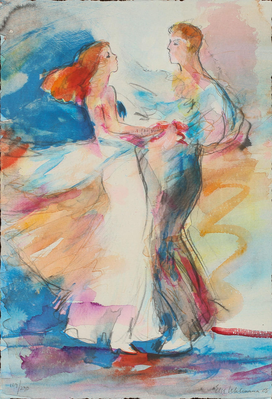 ELSE UHLMAN. 2 st färglitografier, signerade och numrerade.