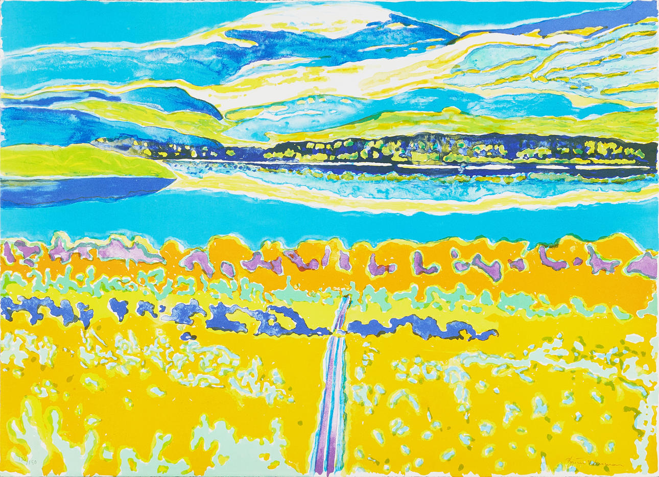 BJÖRN WESSMAN (FÖDD 1949). “Norrom”, lithograph, signed and numbered 133/190.