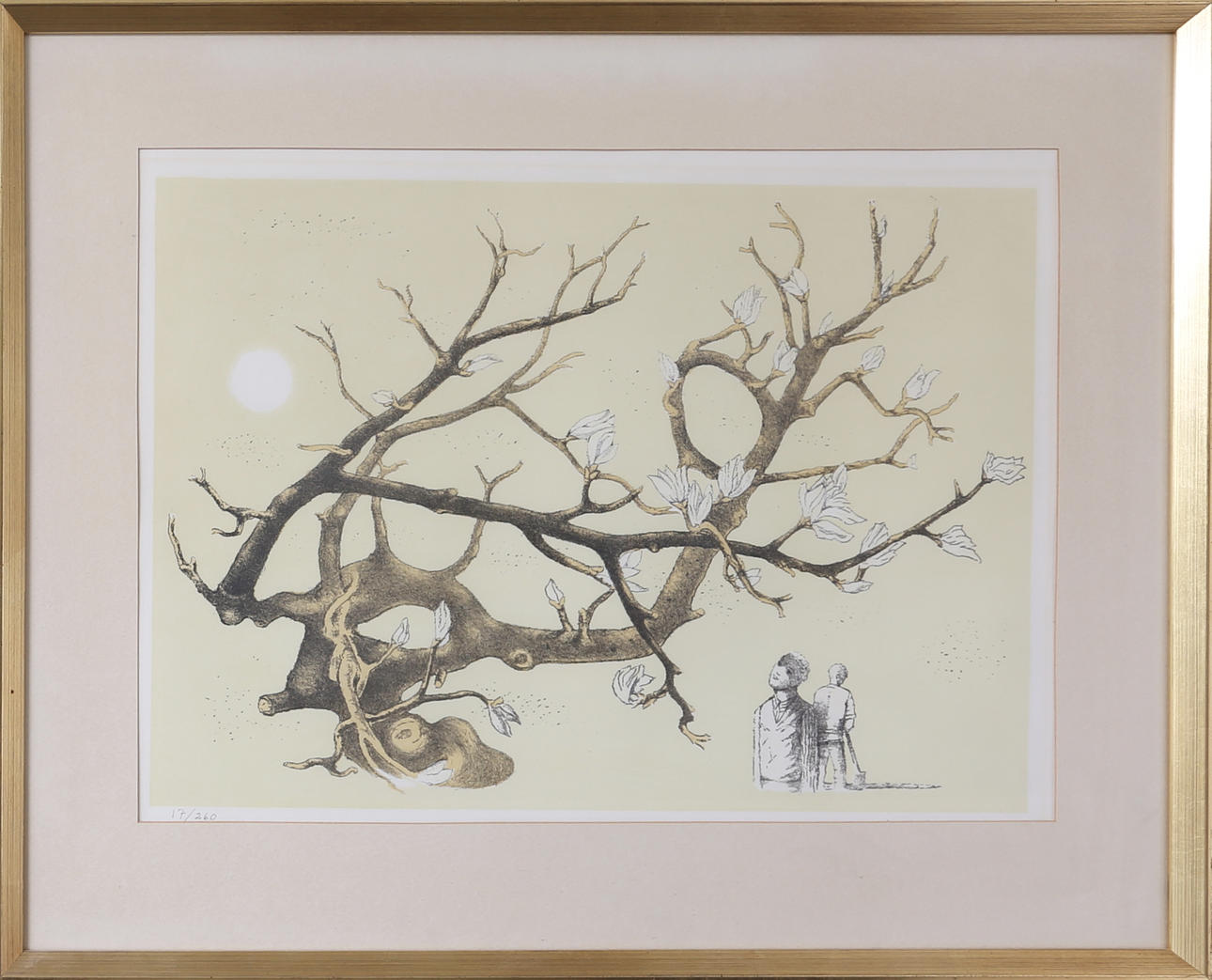 AXEL OLSON. "Vår", färglitografi, numrerad 17/260.