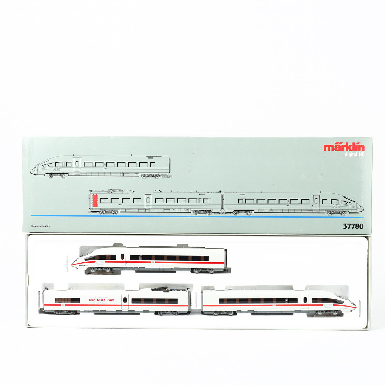MÄRKLIN 37780 ICE Fast train three-piece, Delta, original packaging.