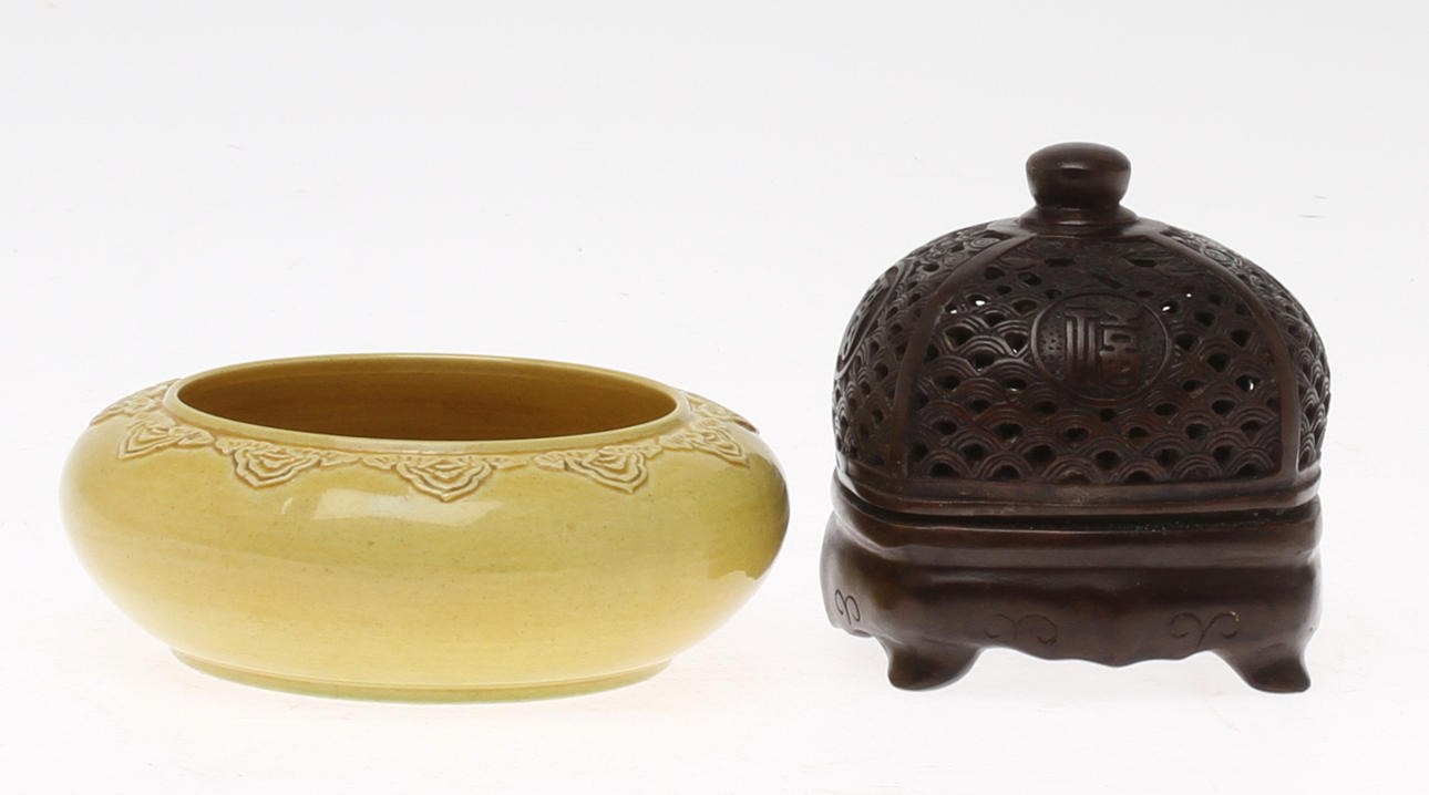 SKÅL, porslin, RÖKELSEKAR, brons, Kina.