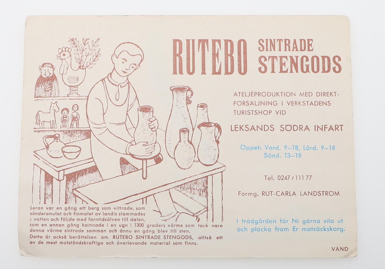 RUT-CARLA LANDSTRÖM. Figuriner, 19 st, Rutebo Stengods, Leksand