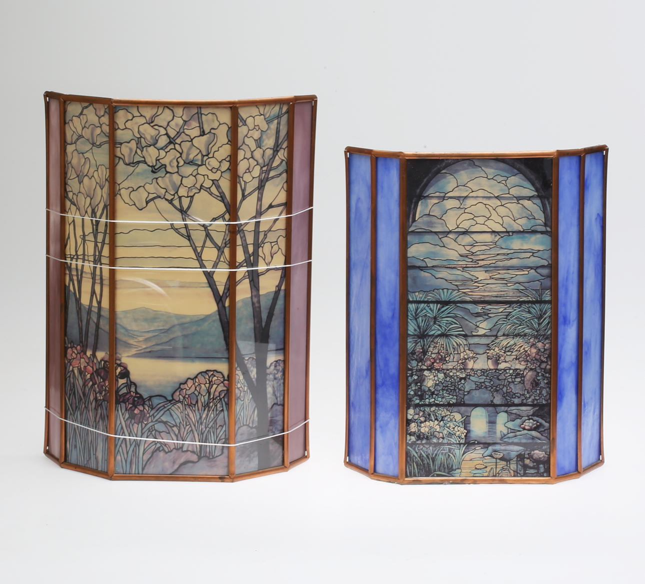 LAMPETTER, 2 st, jugendstil, 1900-tal.