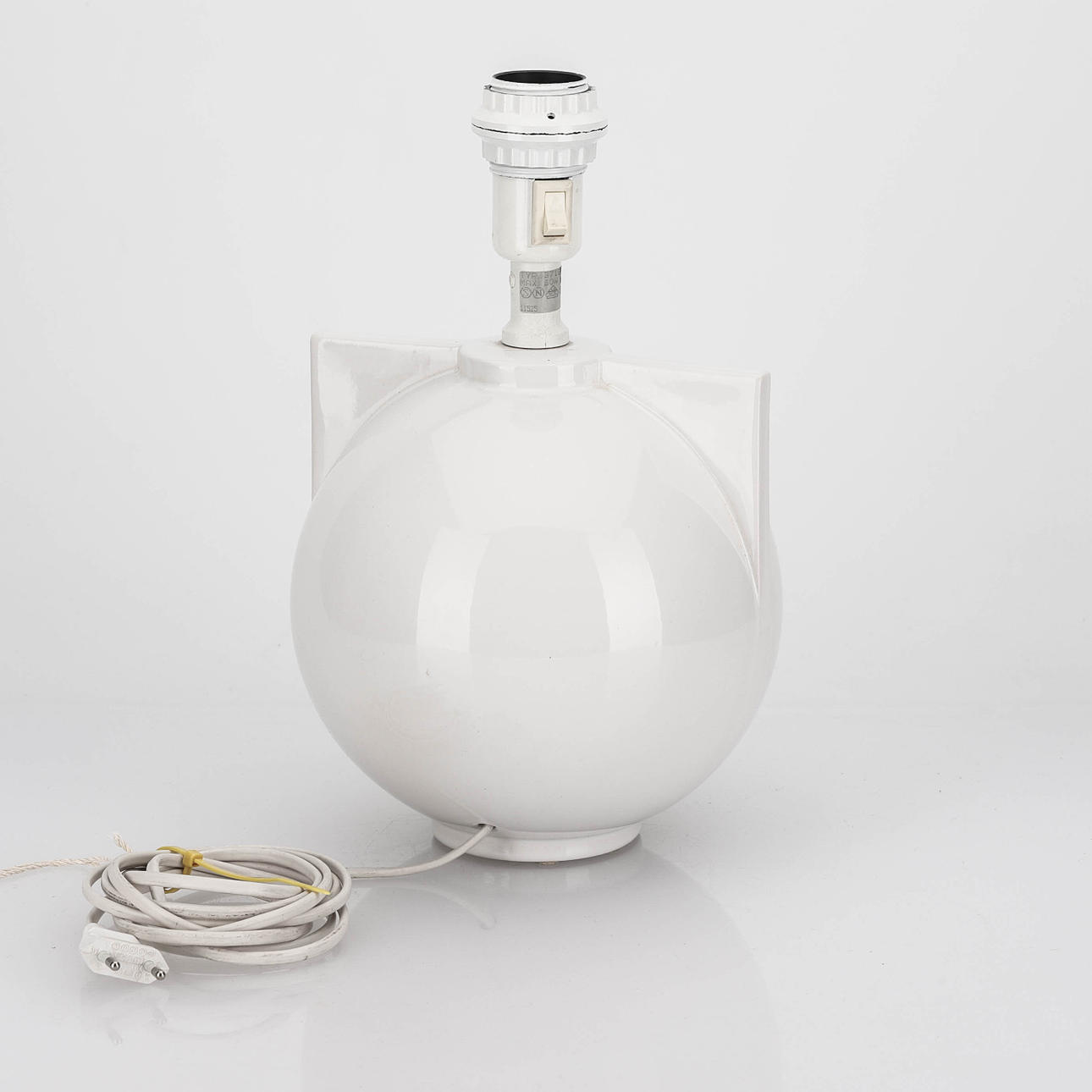 Table lamp, white glazed ceramic, IKEA 1980s.