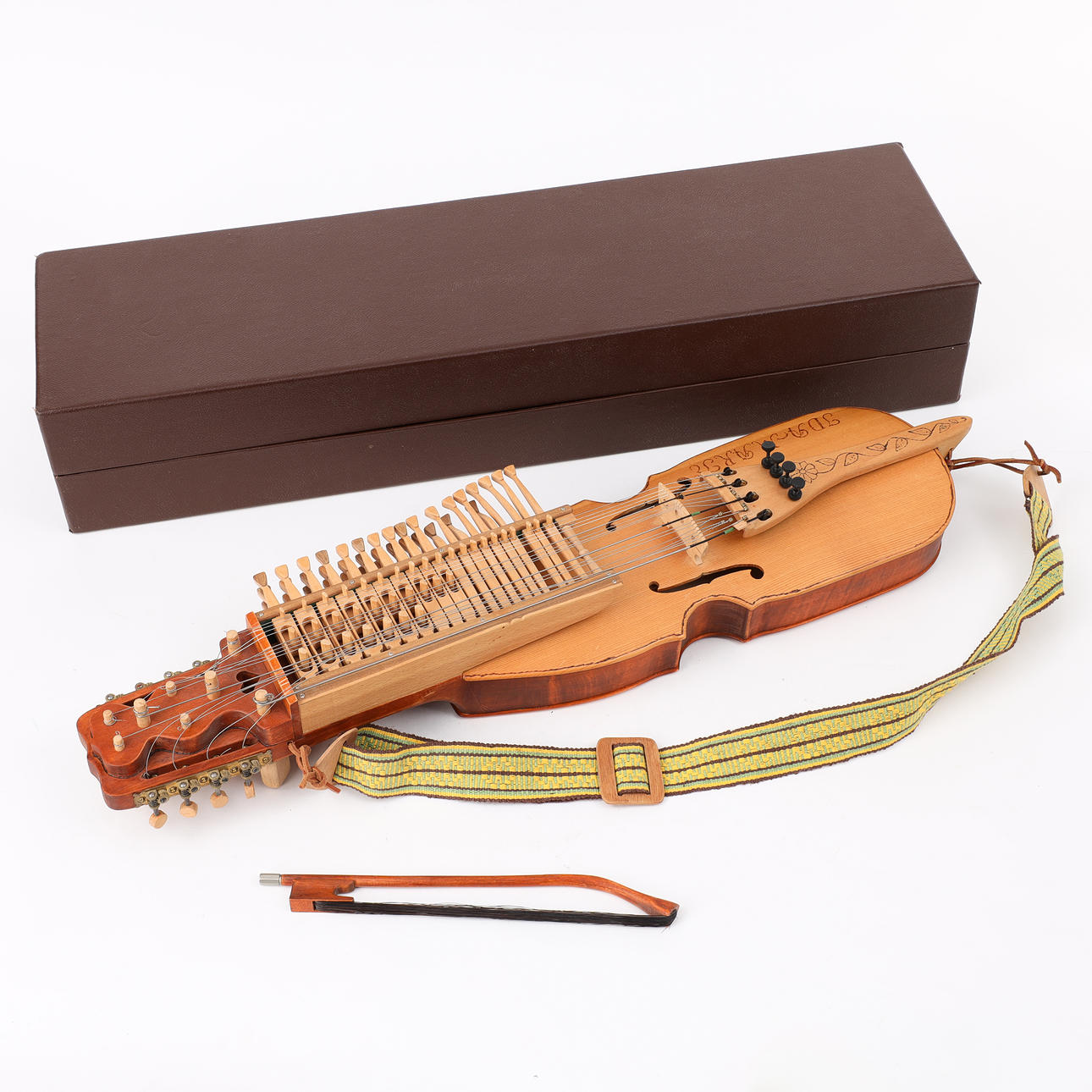 KEY HARP, inside marked Nils Bruksman, dated 1980.