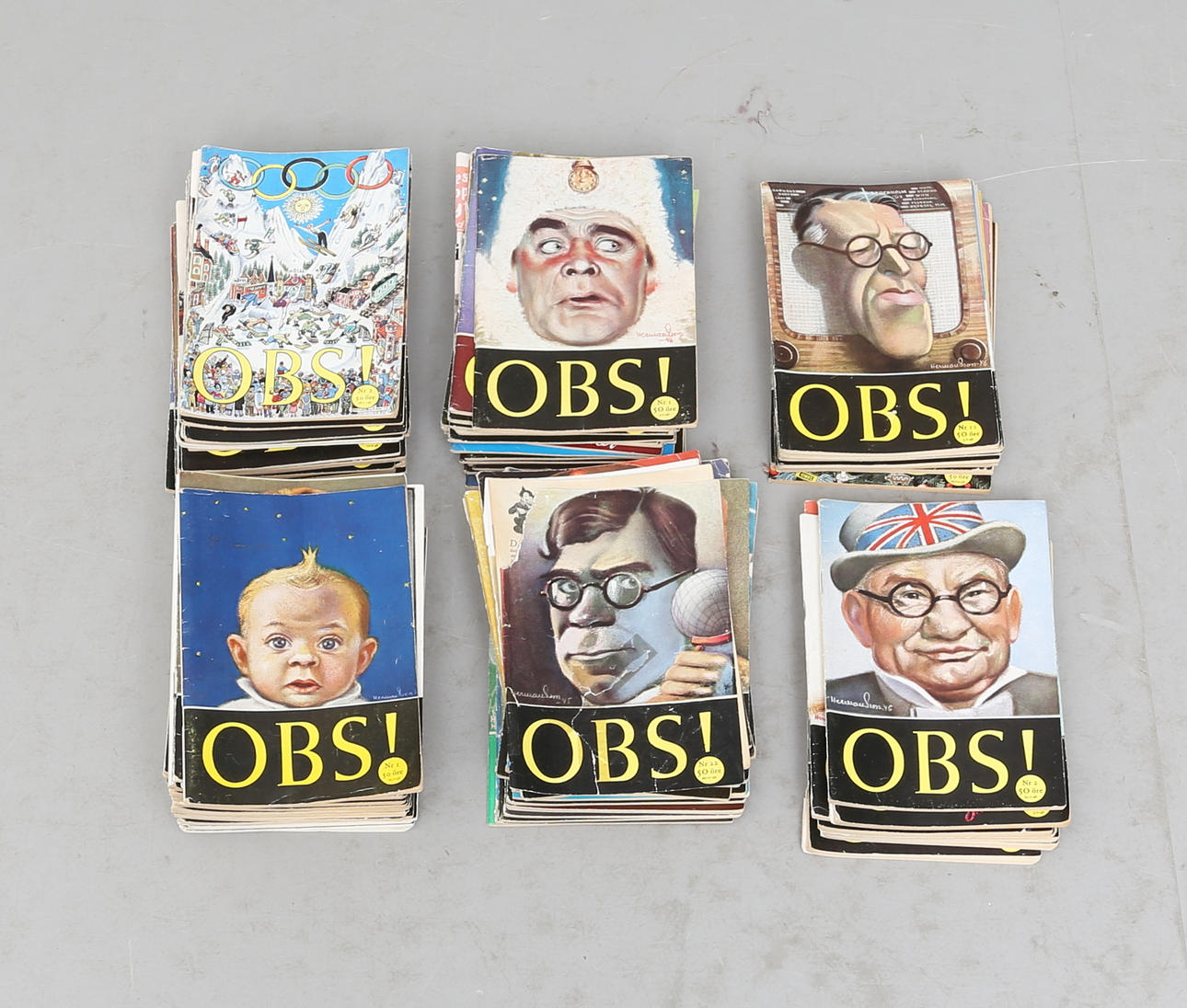 SAMLING TIDSKRIFTER, "OBS!", 1940/50-tal.