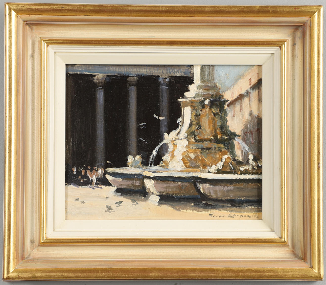 JAMES LONGUEVILLE (B.1942). THE FOUNTAIN, PIAZZA DELLA ROTONDA (ROME).