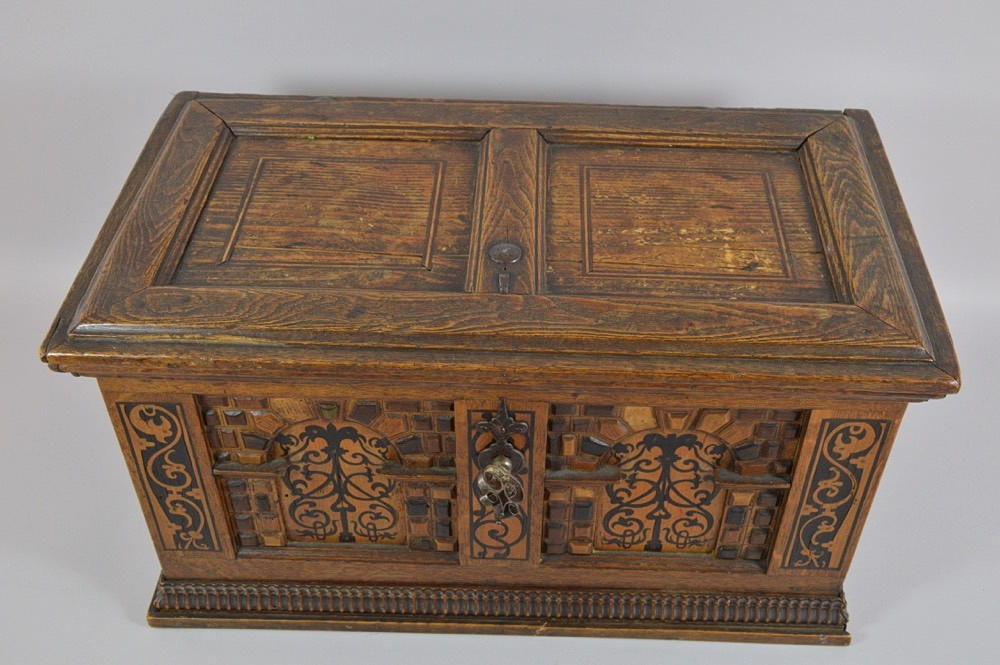 KASSETT, Renässans, trä inläggningar, omkring 1600.