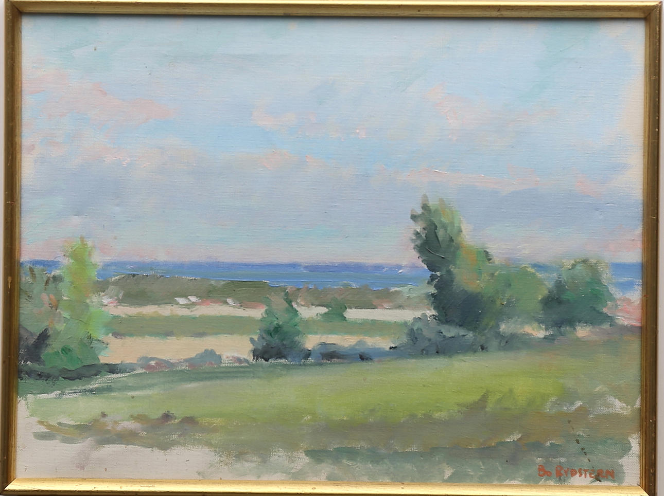 BO RYDSTERN. Mot sundet, olja på duk, signerad.