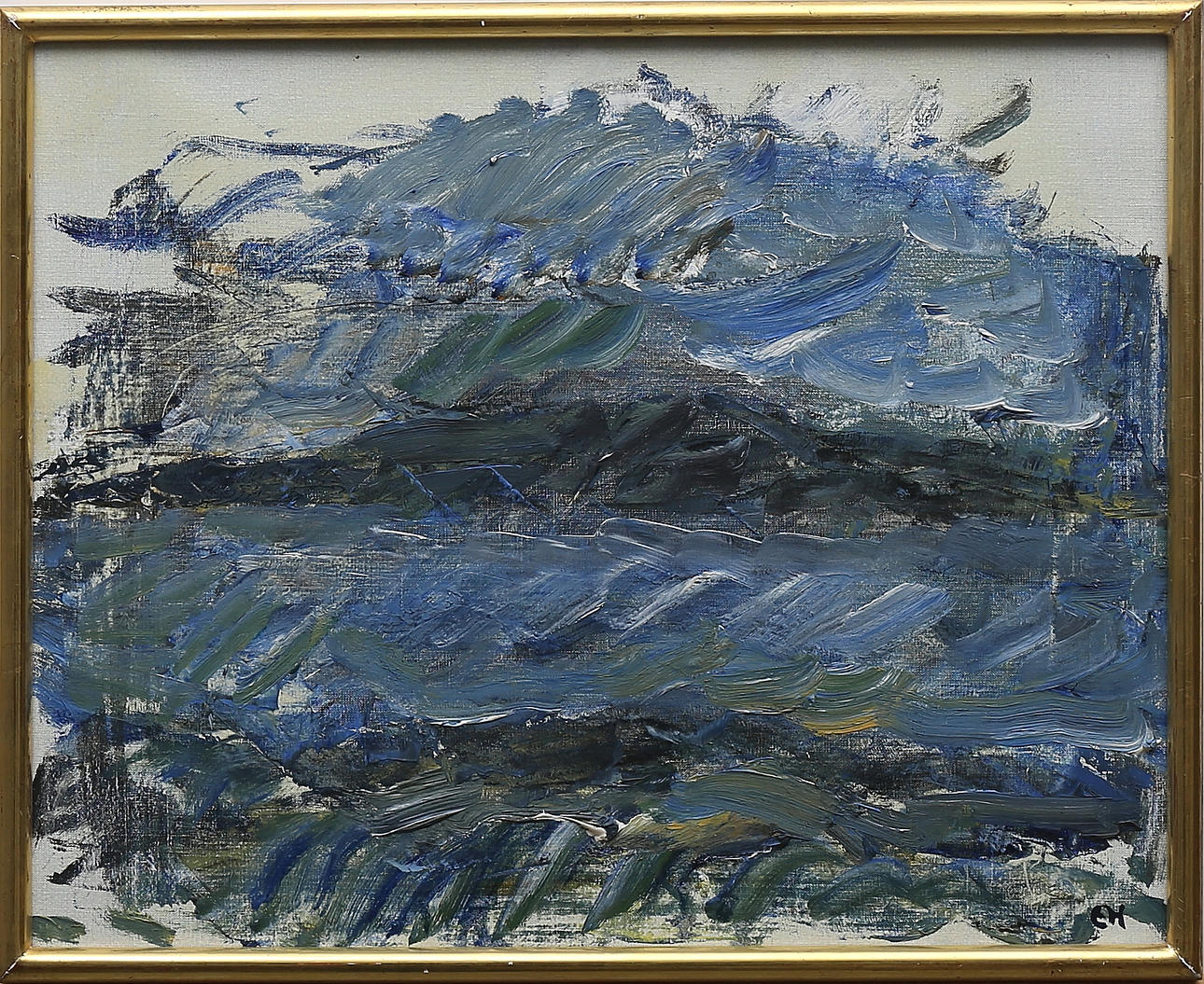 ERIK HALLGREN. Vattendrag, olja på duk, signerad.