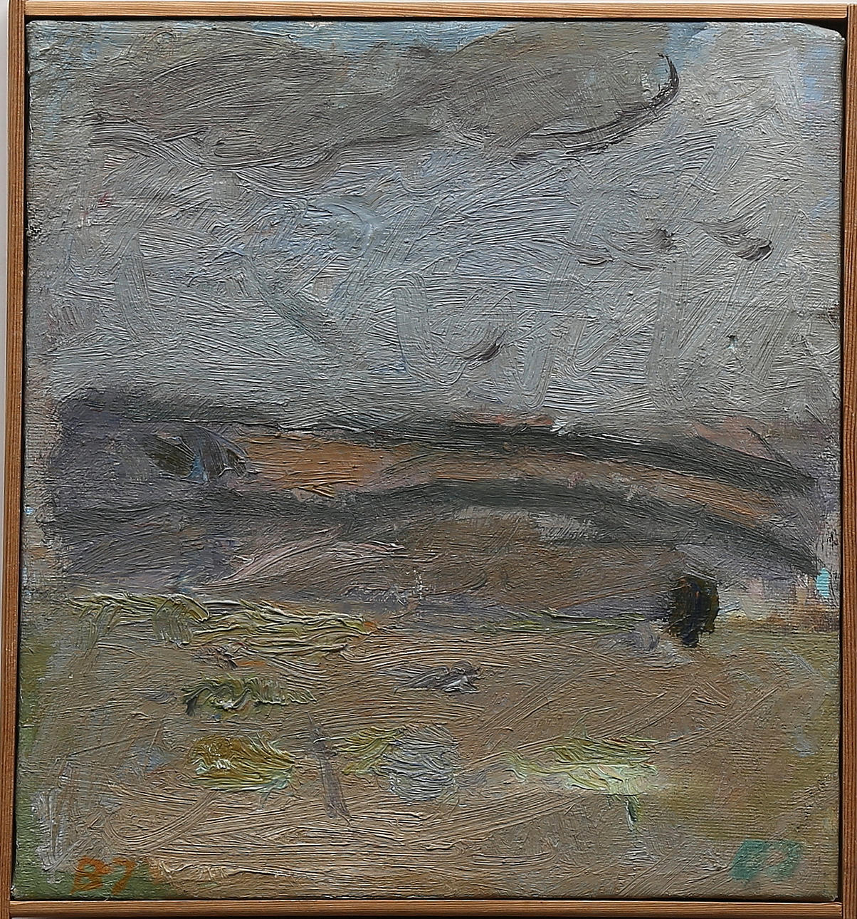 BENTE BJERREGAARD. Landskap, olja på duk signerad BJ och daterad 67?