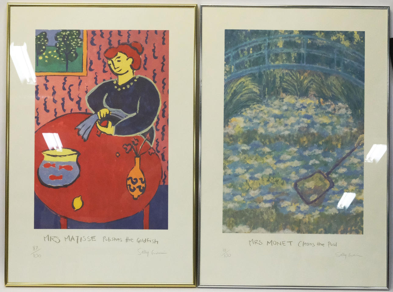 SALLY SWAIN. TWO LITHOGRAPHS.