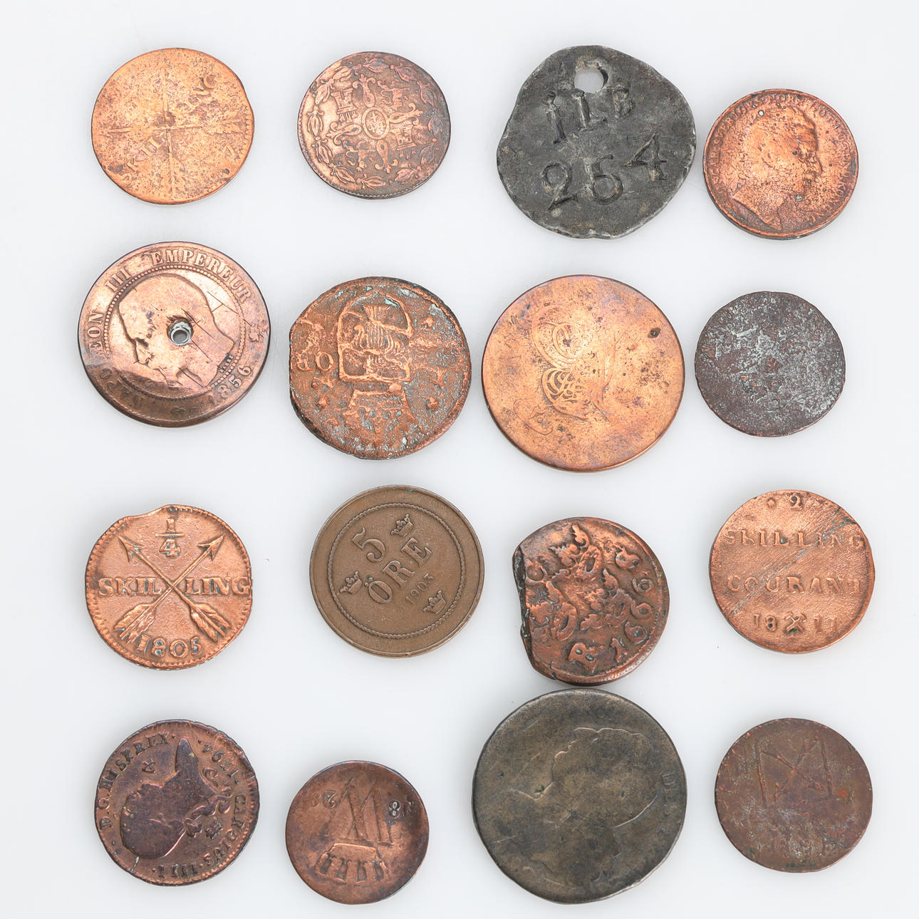 MÜNZE, Lot, 15 Stück, 1666-1903.