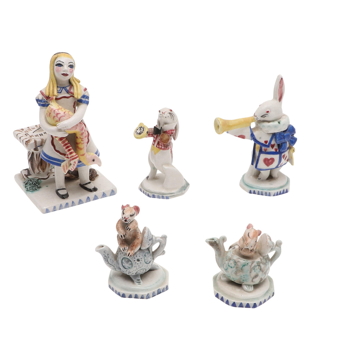 PEGGIE FOY. FIVE DECORATIVE FIGURES.