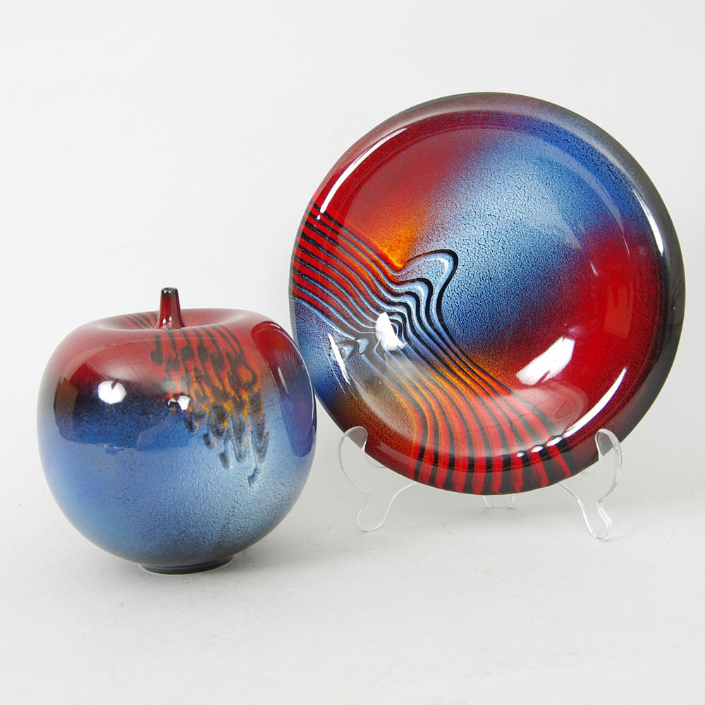 FAT SAMT ÄPPLE, stengods, märkt Dicci.