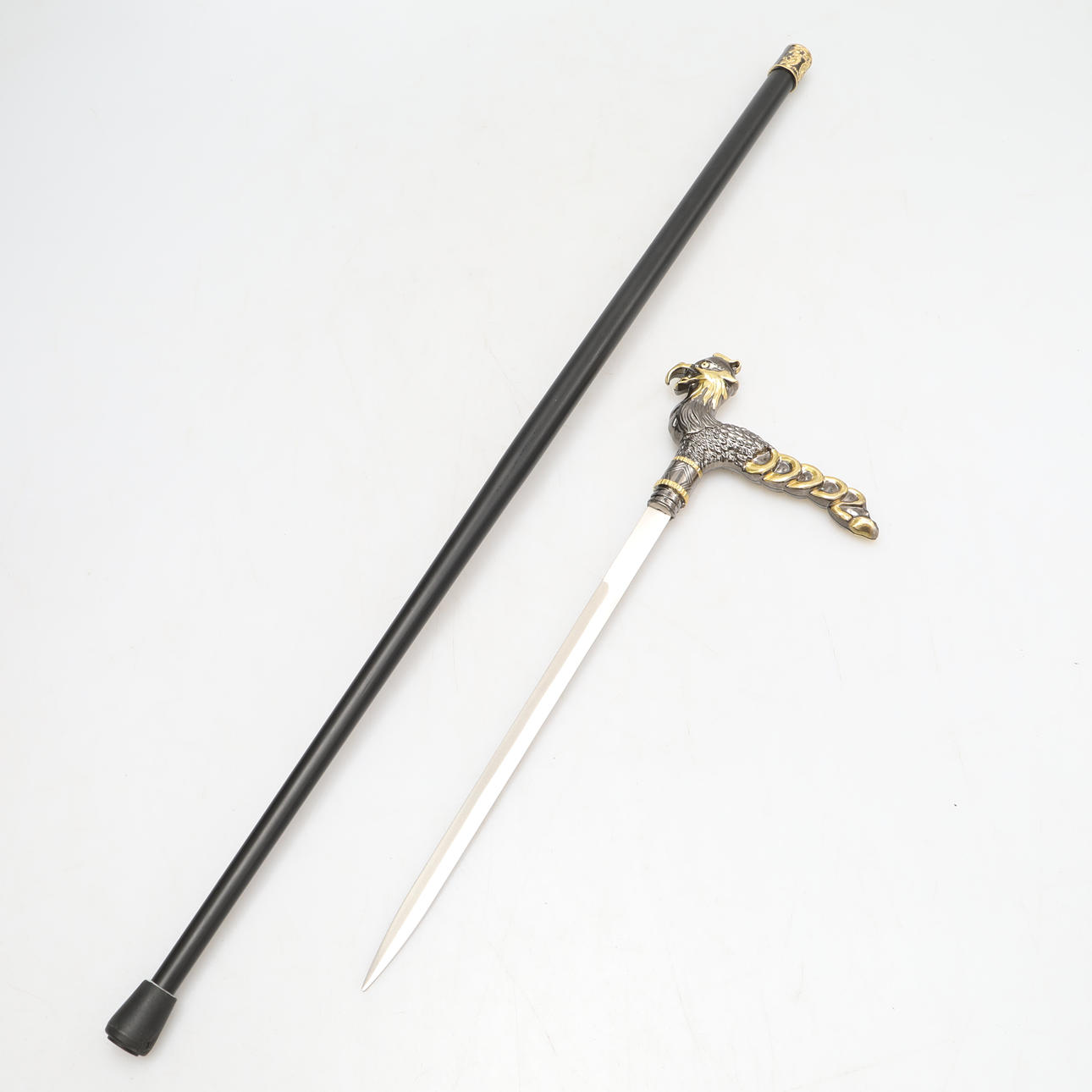 CANE with hidden dagger, eagle head metal.