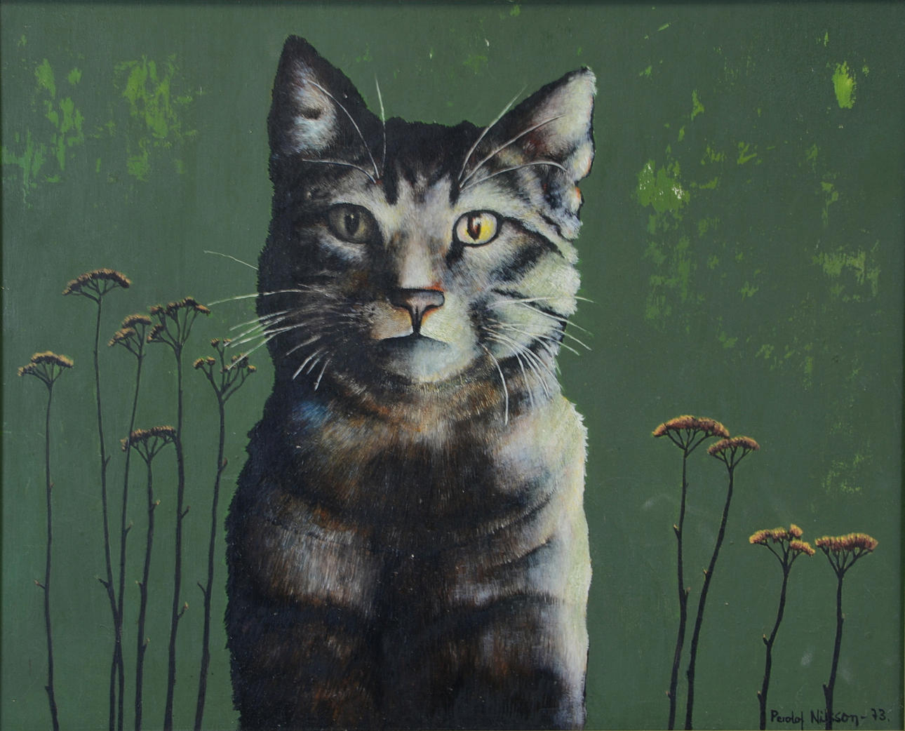 PER OLOF NILSSON. Olja på träpannå.