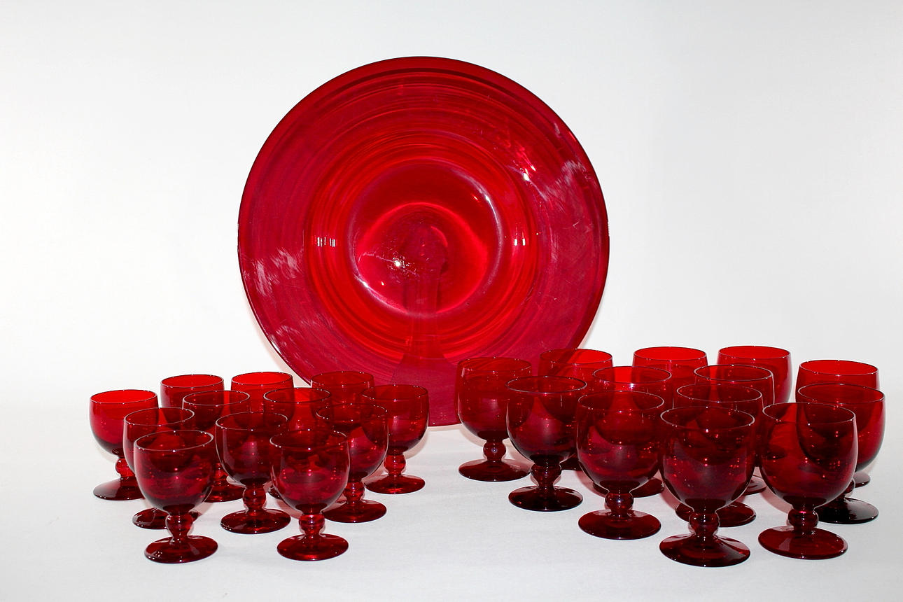 GLASSERVICE, 26 delar, Monica Bratt, Reijmyre.