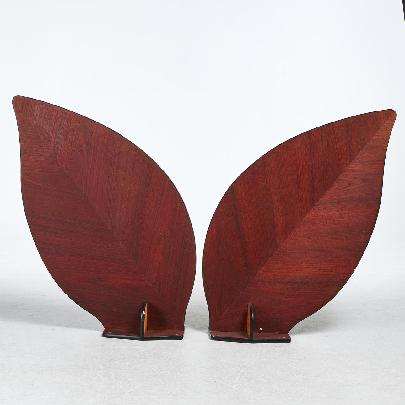 SCREEN DIVIDERS, 2 pcs, leaf shaped, teak.