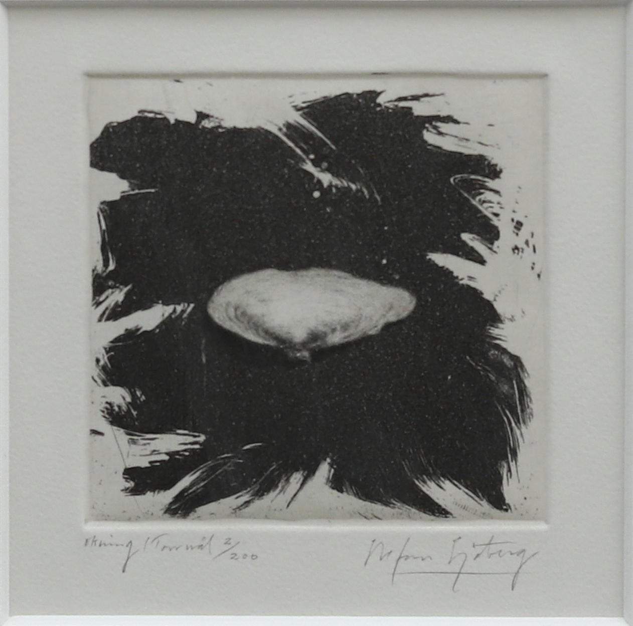 STEFAN  SJÖBERG. Almeja, grabado con aguja seca, firmado.