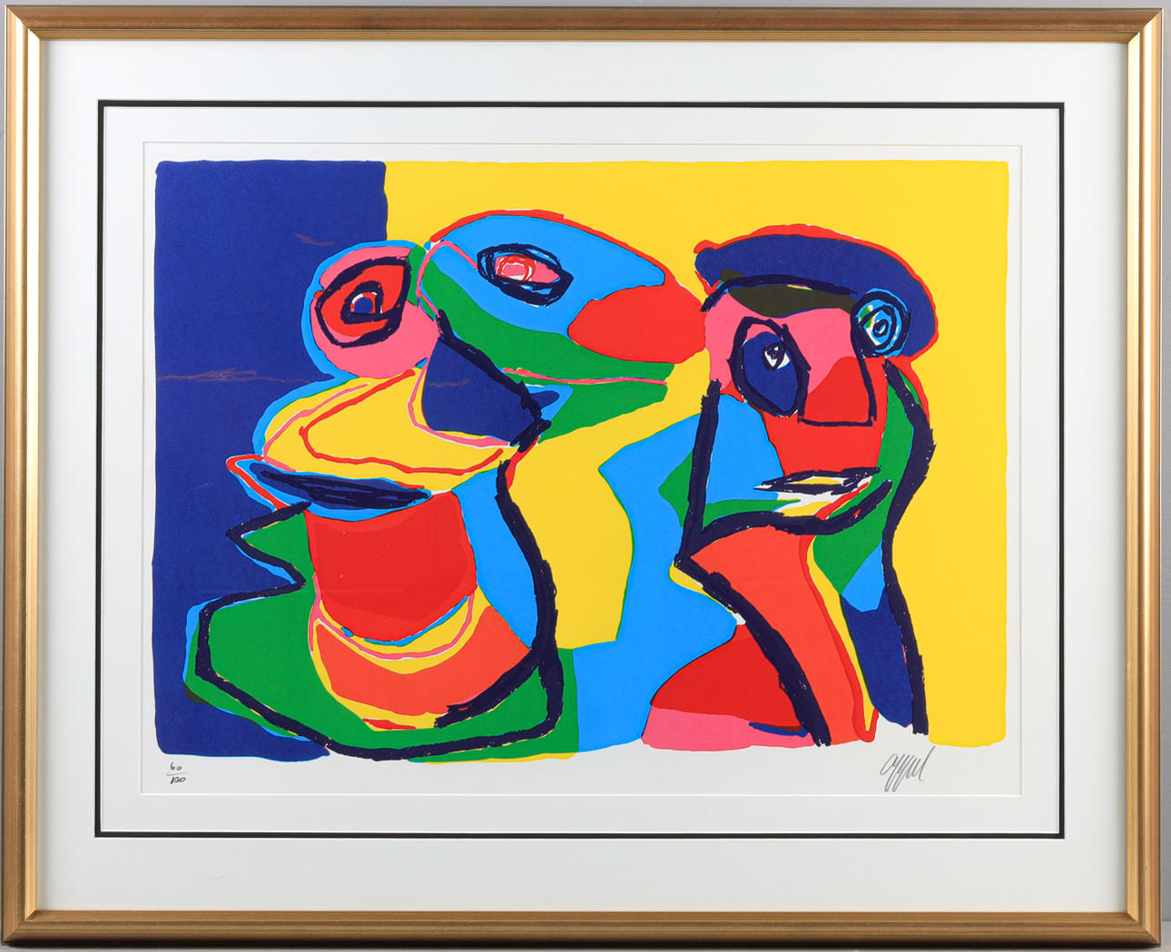 KAREL APPEL. Composition, color lithograph.