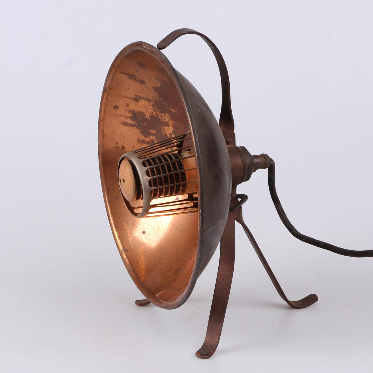 INDUSTRILAMPA, bordsmodell med värmelampa, 1900-talets mitt.