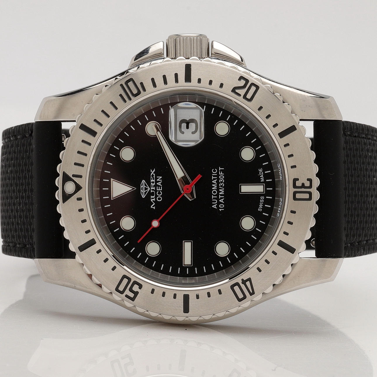 MUREX. reloj de pulsera, acero, automático Ocean, Suiza.