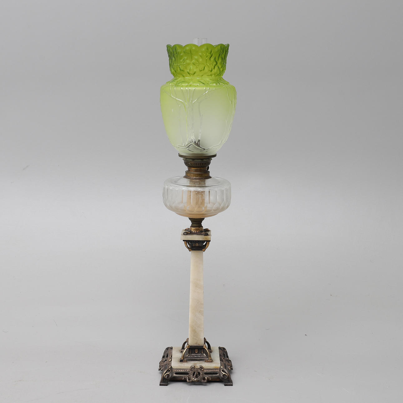 TABLE KEROSENE LAMP, ART NOUVEAU.