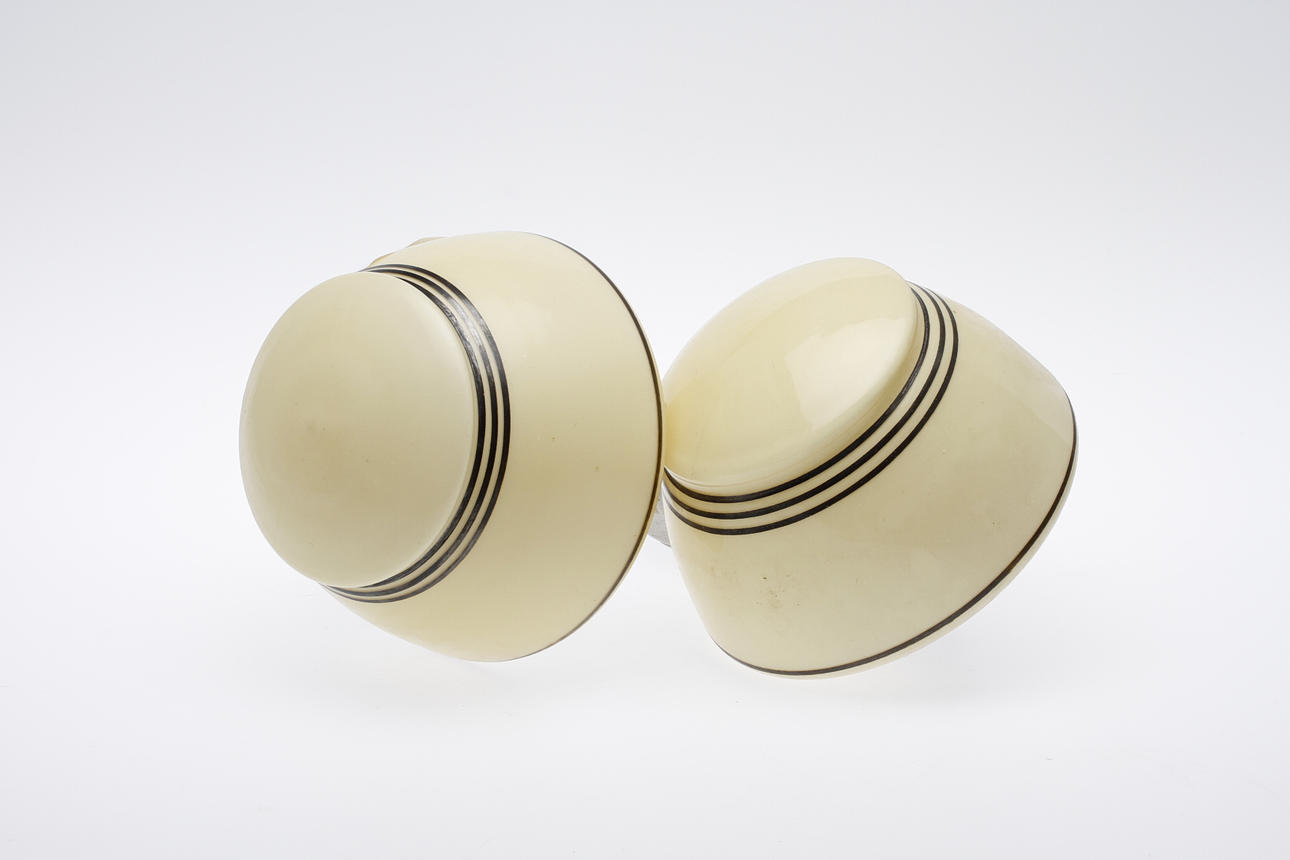 TAKLAMPOR, ett par, glas, 1930/40-tal.