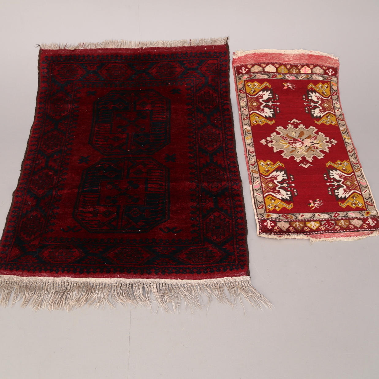 MATTOR 2 st, orientaliska, Afghan 114x95 cm, Yasticles 93x50 cm.